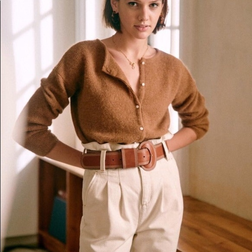 Sezane Gaspard Jumper Camel Size XS NWOT